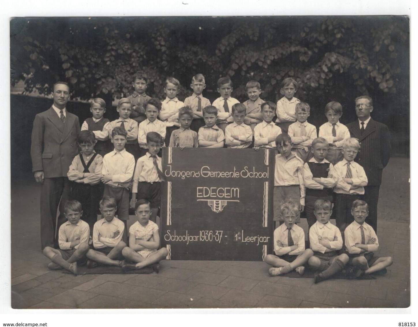 Edegem  Jongens Gemeente School  Schooljaar 1936-37 - 1°Leerjaar - Edegem