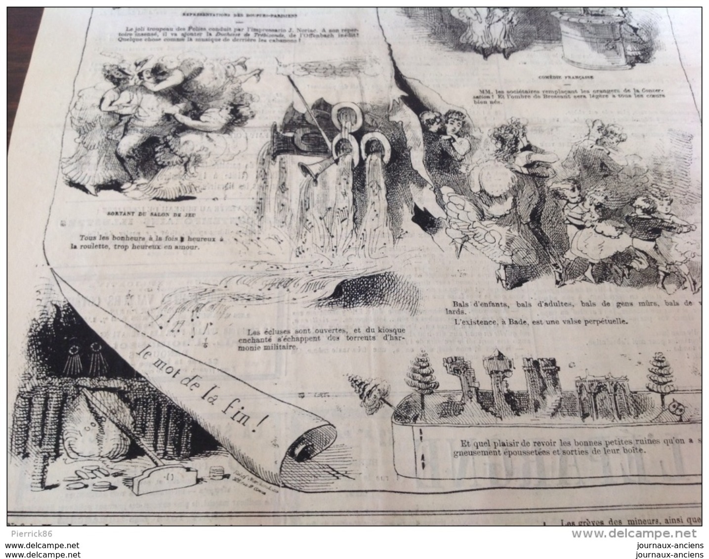 1869 Journal L'ECLIPSE N° 79 - BADEN BADEN - COMME ÇA SE JOUE Par GILL - OIE - 1850 - 1899