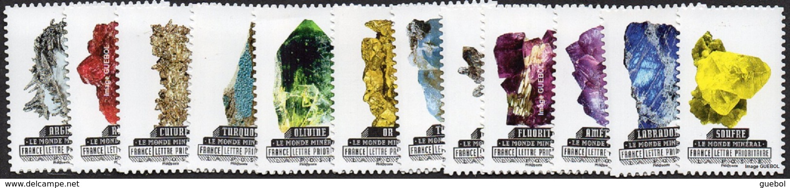 France Autoadhésif ** N° 1218 à 1229 - Le Monde Minéral - Unused Stamps