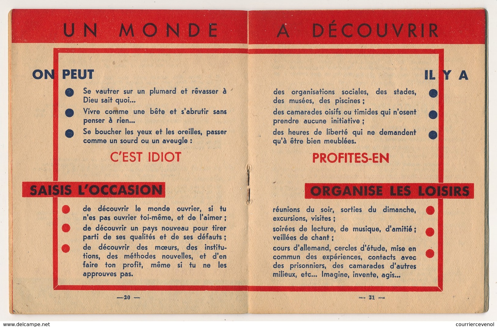 Brochure 40 Pages "Travailleur Français à L'Etranger - Pour Toi Qui Pars" - Guide Travailleur STO,  Scouts De France - Scoutisme