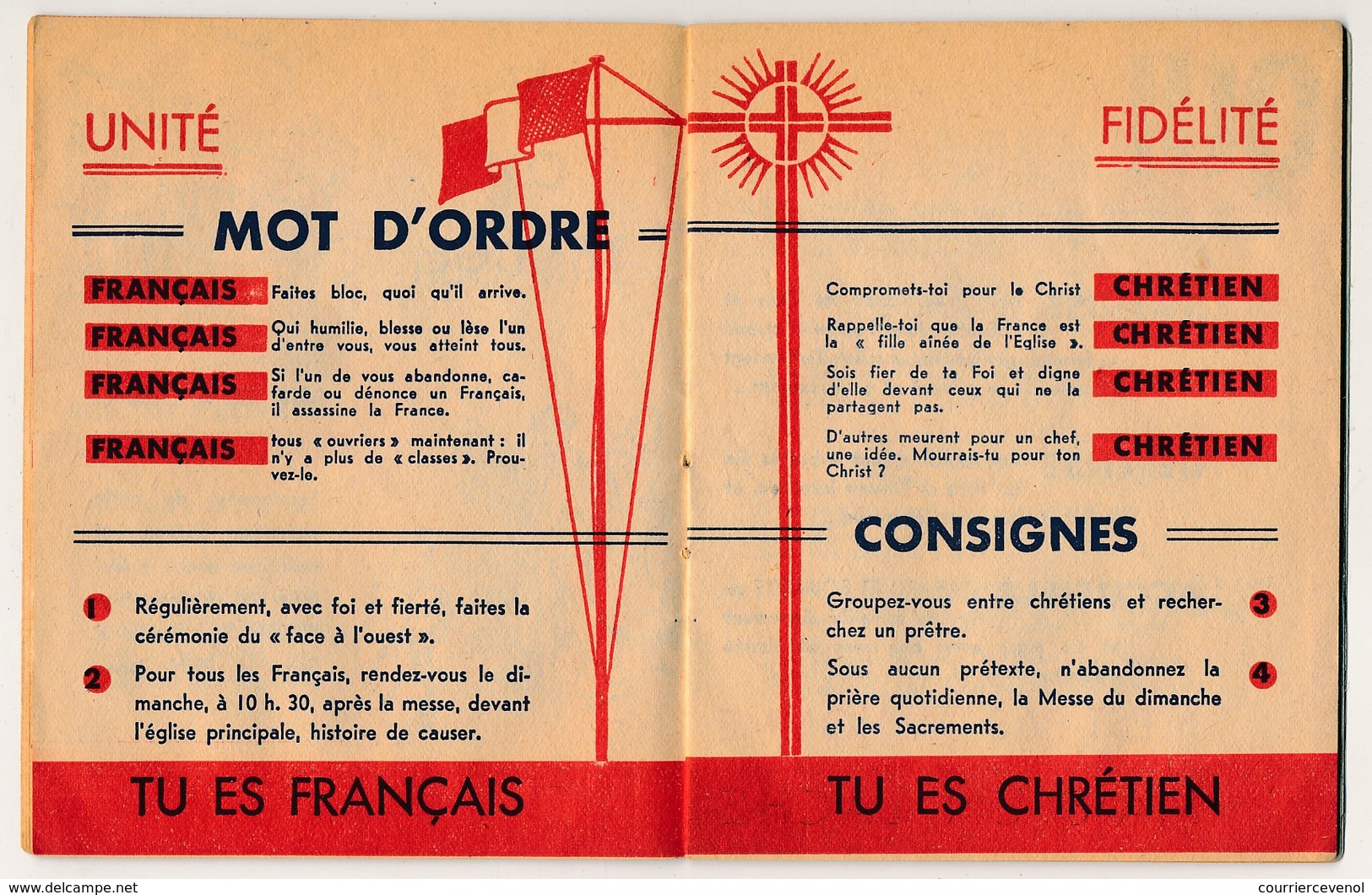 Brochure 40 pages "Travailleur français à l'Etranger - Pour toi qui pars" - Guide travailleur STO,  Scouts de France