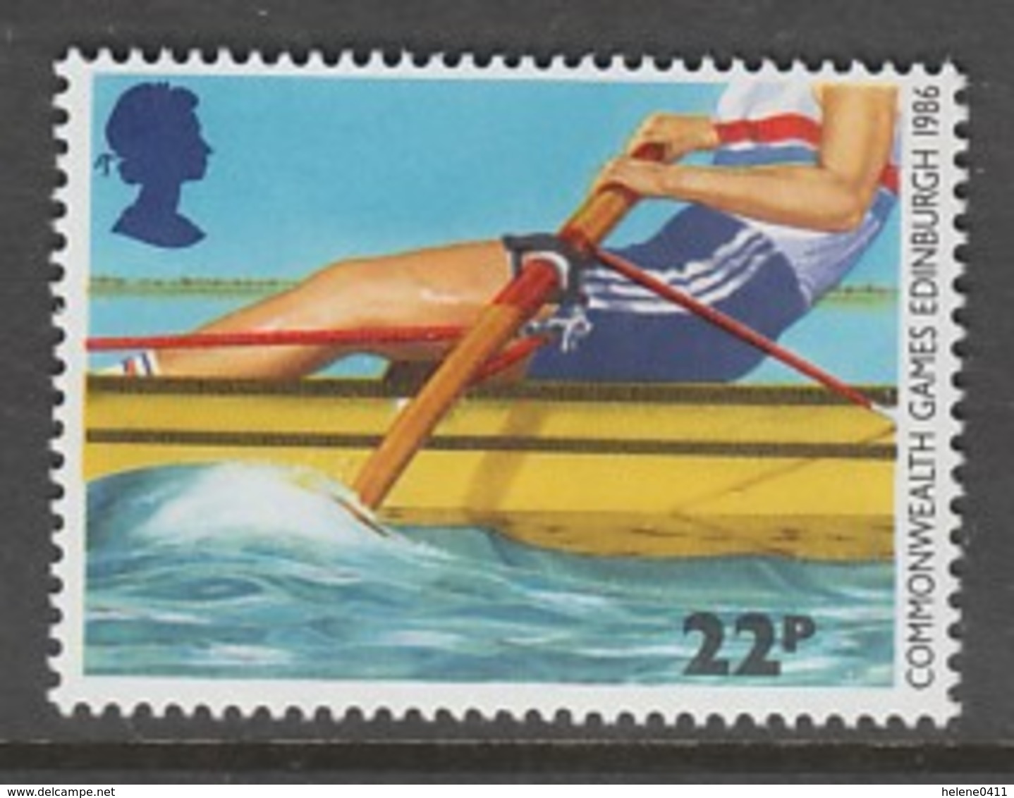 TIMBRE NEUF DE GRANDE-BRETAGNE - AVIRON (JEUX DU COMMONWEALTH) N° Y&T 1232 - Rudersport