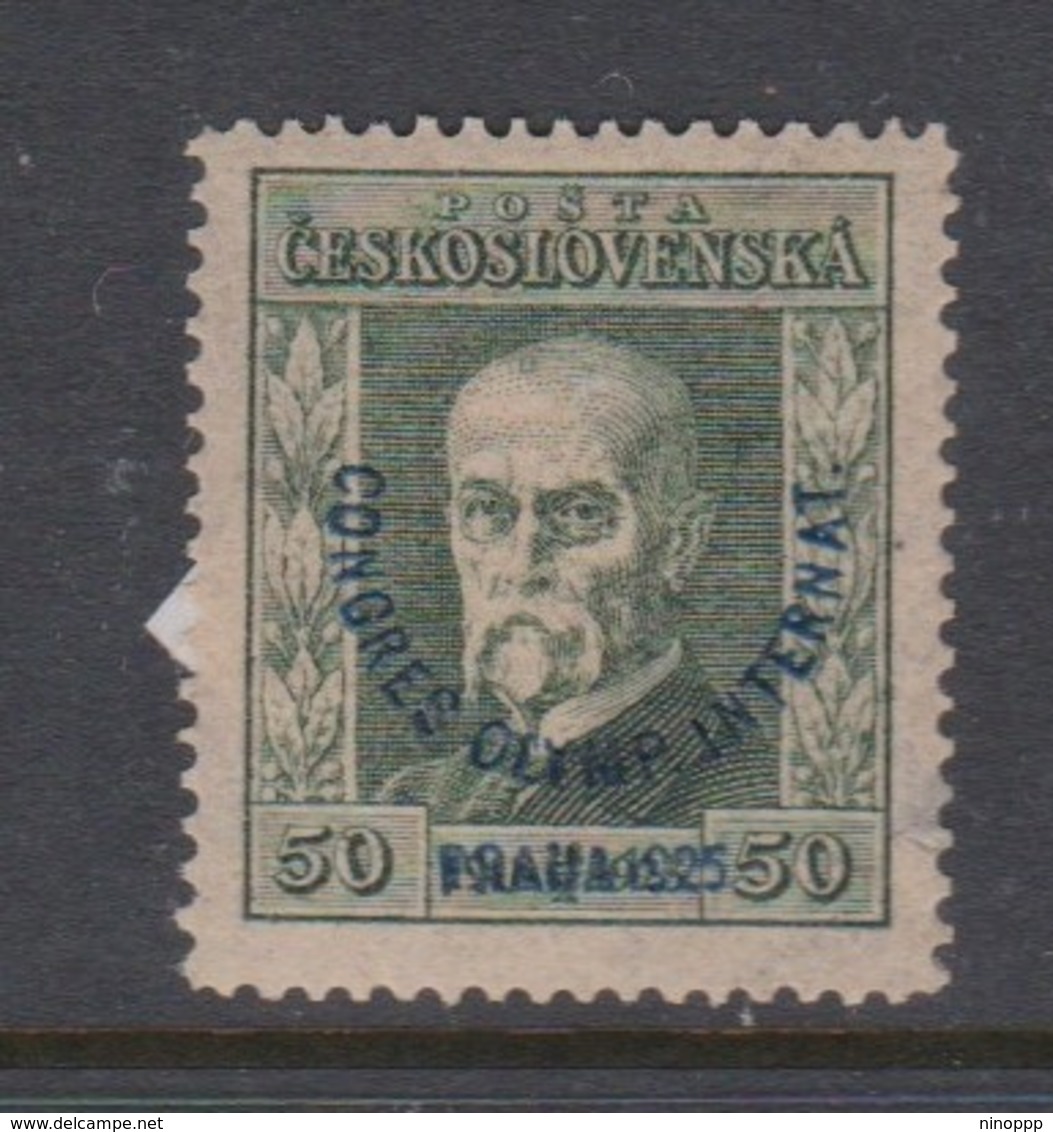 Czechoslovakia SG 246 1925 1st Olympic Congress 50h Green,mint Never Hinged - Used Stamps