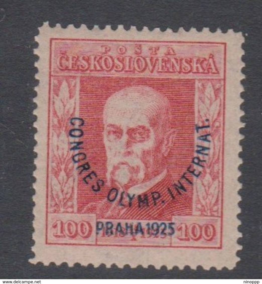 Czechoslovakia SG 247 1925 1st Olympic Congress 100h Red,mint Never Hinged - Used Stamps