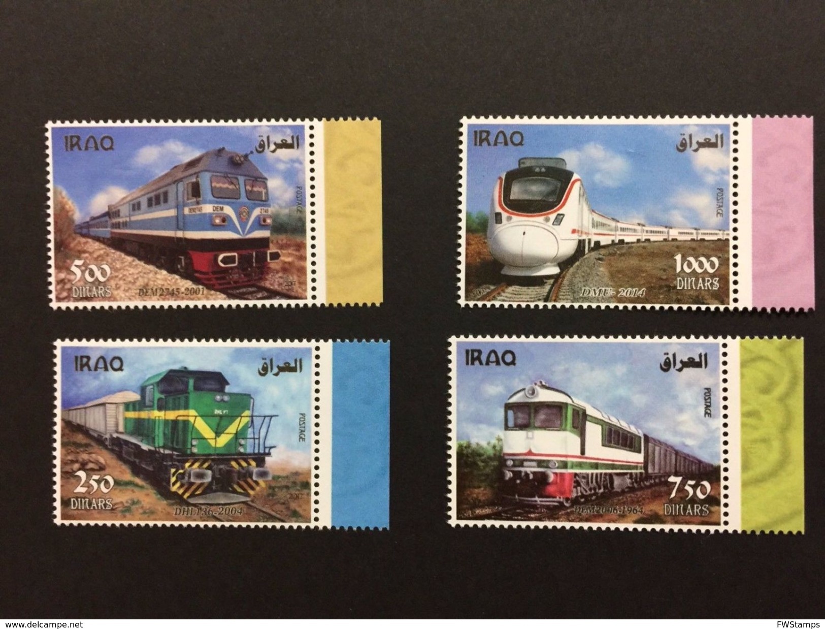 Iraq 2017 Oct Stamp Iraqi Railway Trains Locomotives CKD Stamps MNH - Iraq