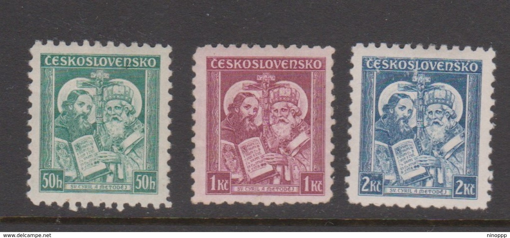 Czechoslovakia SG 342-344 1935 Catholic Congress,mint  Hinged - Gebraucht