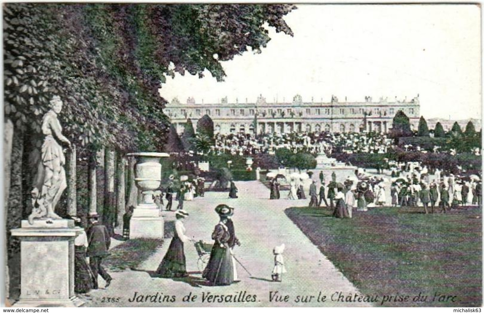 61ix 1603 CPA - JARDINS DE VERSAILLES - VUE SUR LE CHATEAU - Versailles (Château)