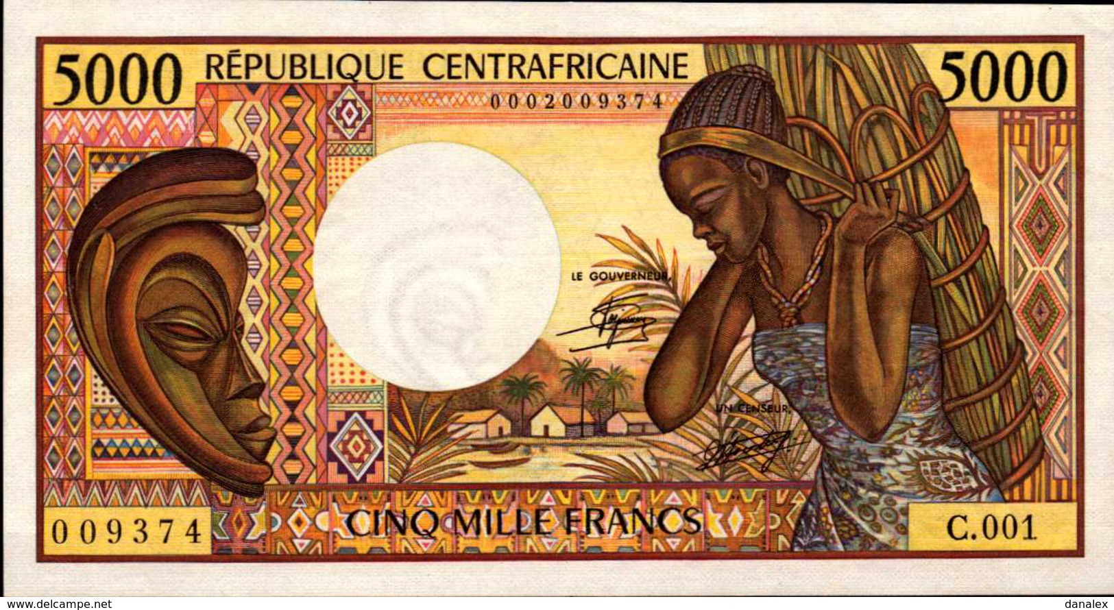 République CENTRAFRICAINE  5000 Francs Pick 12a De 1984nd   AU/SPL - Centrafricaine (République)