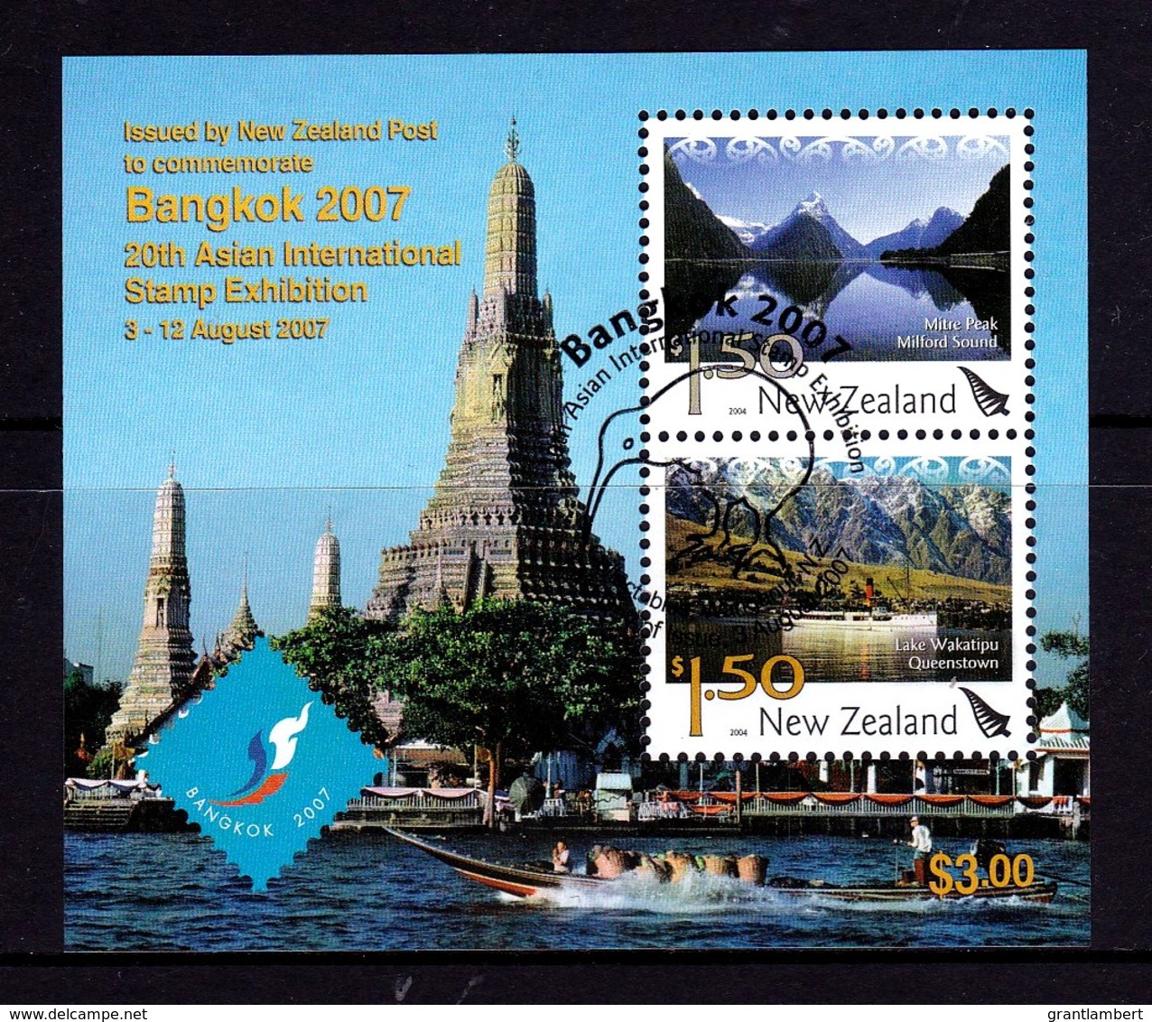 New Zealand 2007 Bangkok - 20th Asian Exhibition Minisheet Used - Used Stamps