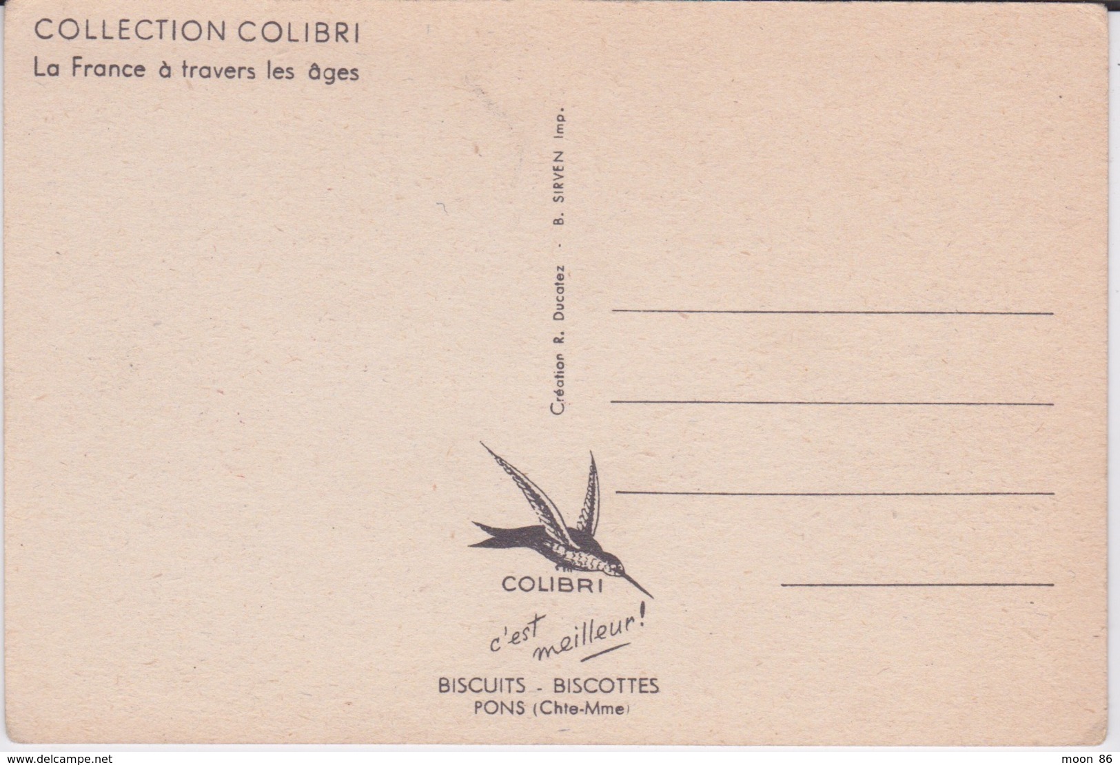 CHROMO - N 6 PAYSANS GAULOIS   La France à Travers Les âges - Collection Colibri Biscuits Biscottes - Pons 17 - - Other & Unclassified