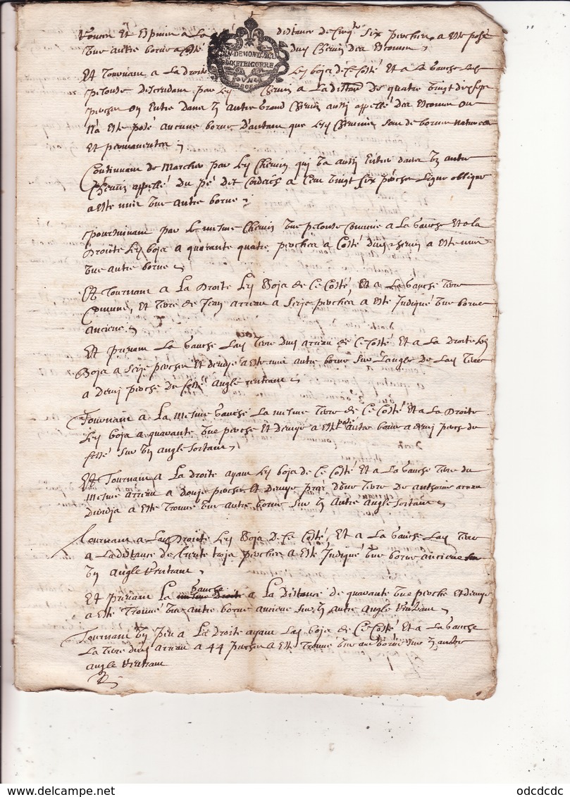 Gen Montauban Foix Bigorre 3 Huin 1683 Maitrise Royale Des Eaux Et Forets PV Bornage Estadens 8 Scans - Cachets Généralité