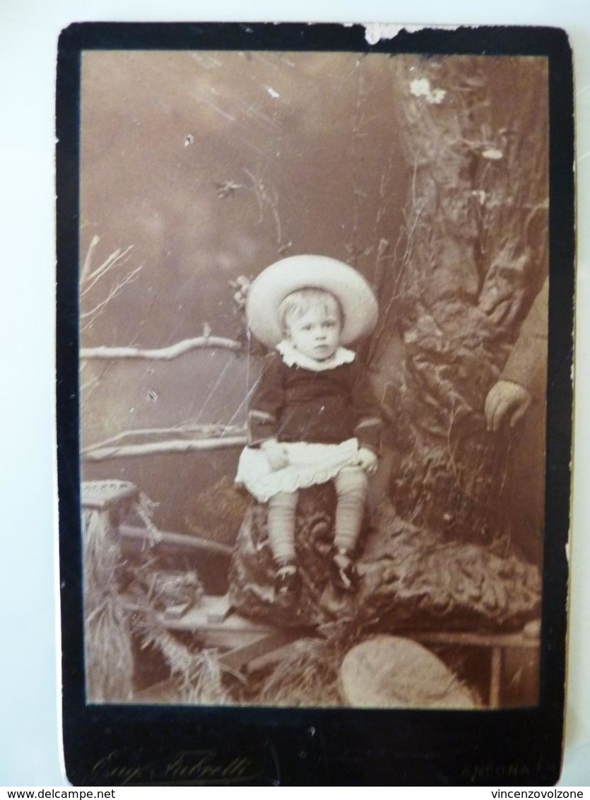 "Ritratto Da Bambino Di Fernando Bonanni Di Jesi - FOTOGRAFIA ARTISTICA EUGENIO FABRETTI ANCONA" 1887 - Persone Identificate