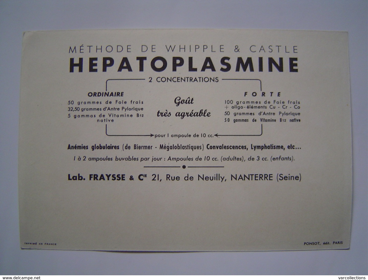 PUBLICITE DOCTEUR / LABORATOIRES FRAYSSE / DUBOUT / HOPITAL / MEDECINE / RUGBY Vers 1955 - Publicités