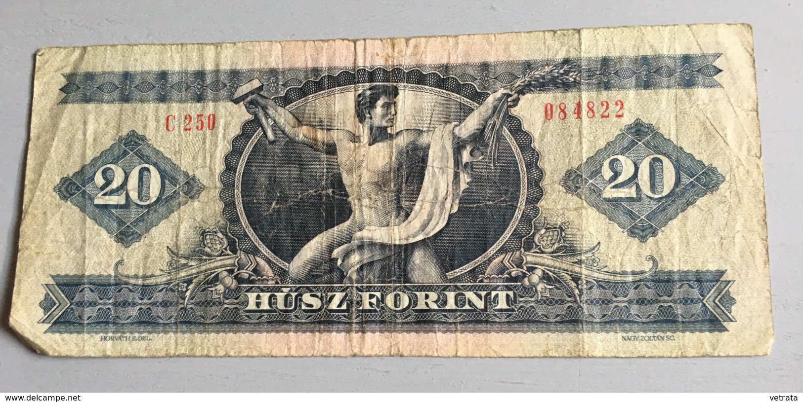 Billet HONGRIE :  20 Forint 1975 (C 250) Froissé - Hongrie