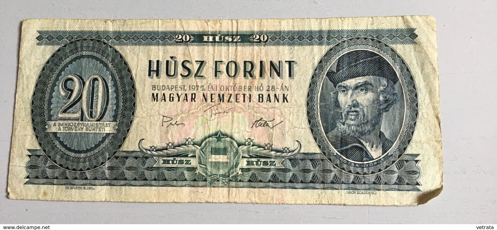 Billet HONGRIE :  20 Forint 1975 (C 250) Froissé - Hongrie