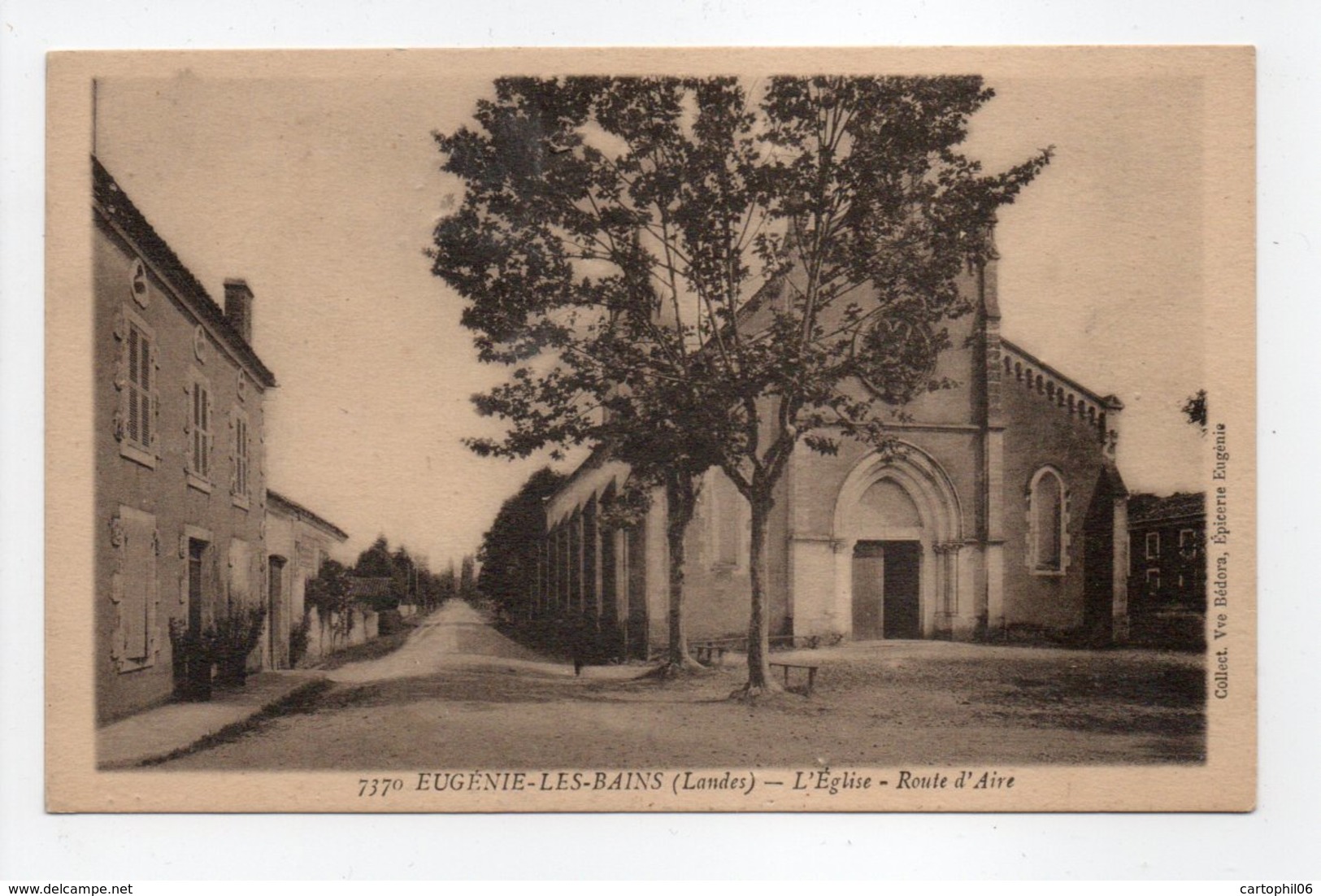 - CPA EUGÉNIE-LES-BAINS (40) - L'Eglise - Route D'Aire - Collection Vve Bédora 7370 - - Sonstige & Ohne Zuordnung