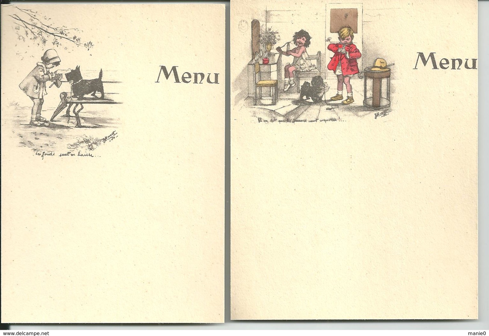 GERMAINE BOURET - 6 Menus Petits Formats 12,8 X9,8 - Bouret, Germaine