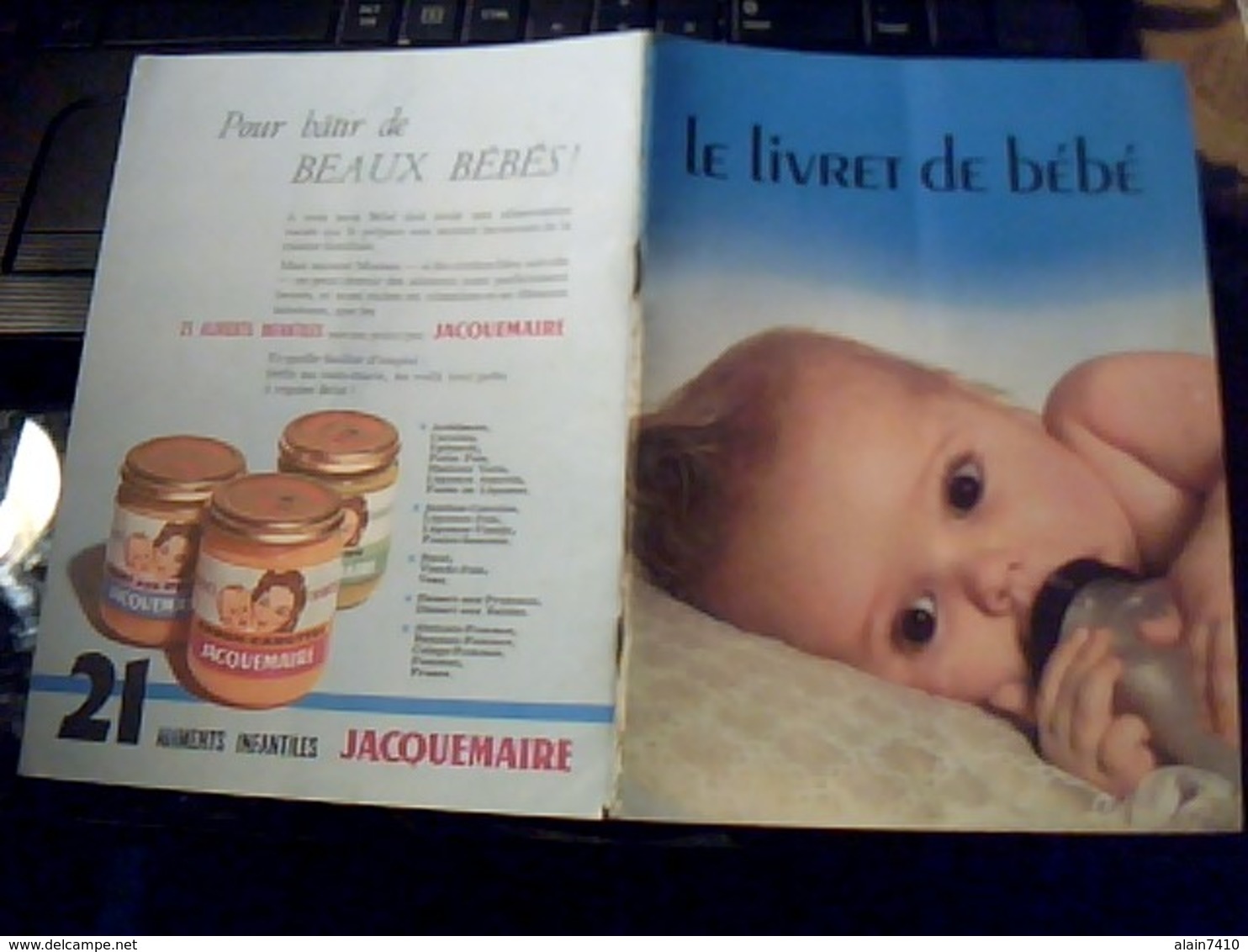 Publicité Produits BLEDINE JACQUEMAIRE " Le  Livret De Bébé " Pour Batir De Beaux Bébés Annee 50/60 - Pubblicitari