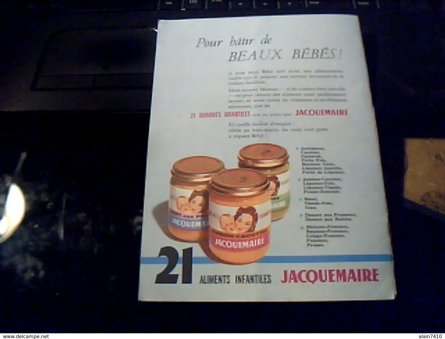 Publicité Produits BLEDINE JACQUEMAIRE " Le  Livret De Bébé " Pour Batir De Beaux Bébés Annee 50/60 - Publicidad