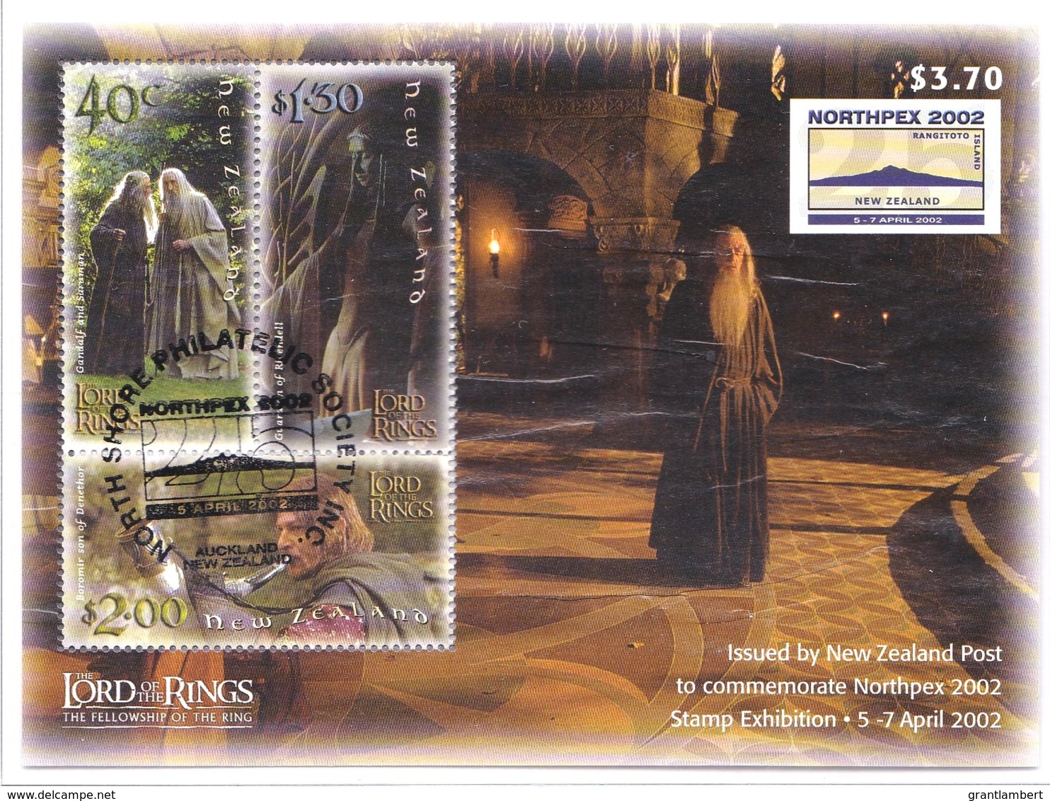 New Zealand 2002 NORTHPEX - Lord Of The Rings Minisheet Used - Used Stamps