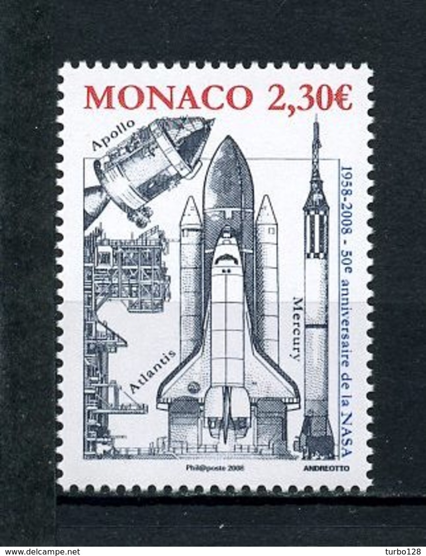 MONACO 2008 N° 2619 ** Neuf MNH Superbe C 6.90 € Navette Spatiale Atlantis Espace Space NASA Fusée Mercury Apollo - Ungebraucht