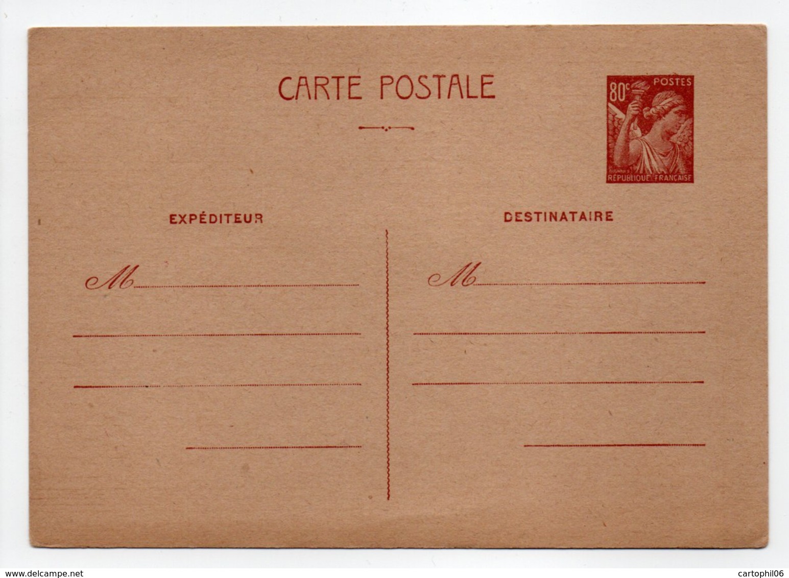 - FRANCE - Entier Postal N° 431-CP1 Neuf - Type IRIS 1940-1944 - Cote 8 EUR - - Standaardpostkaarten En TSC (Voor 1995)