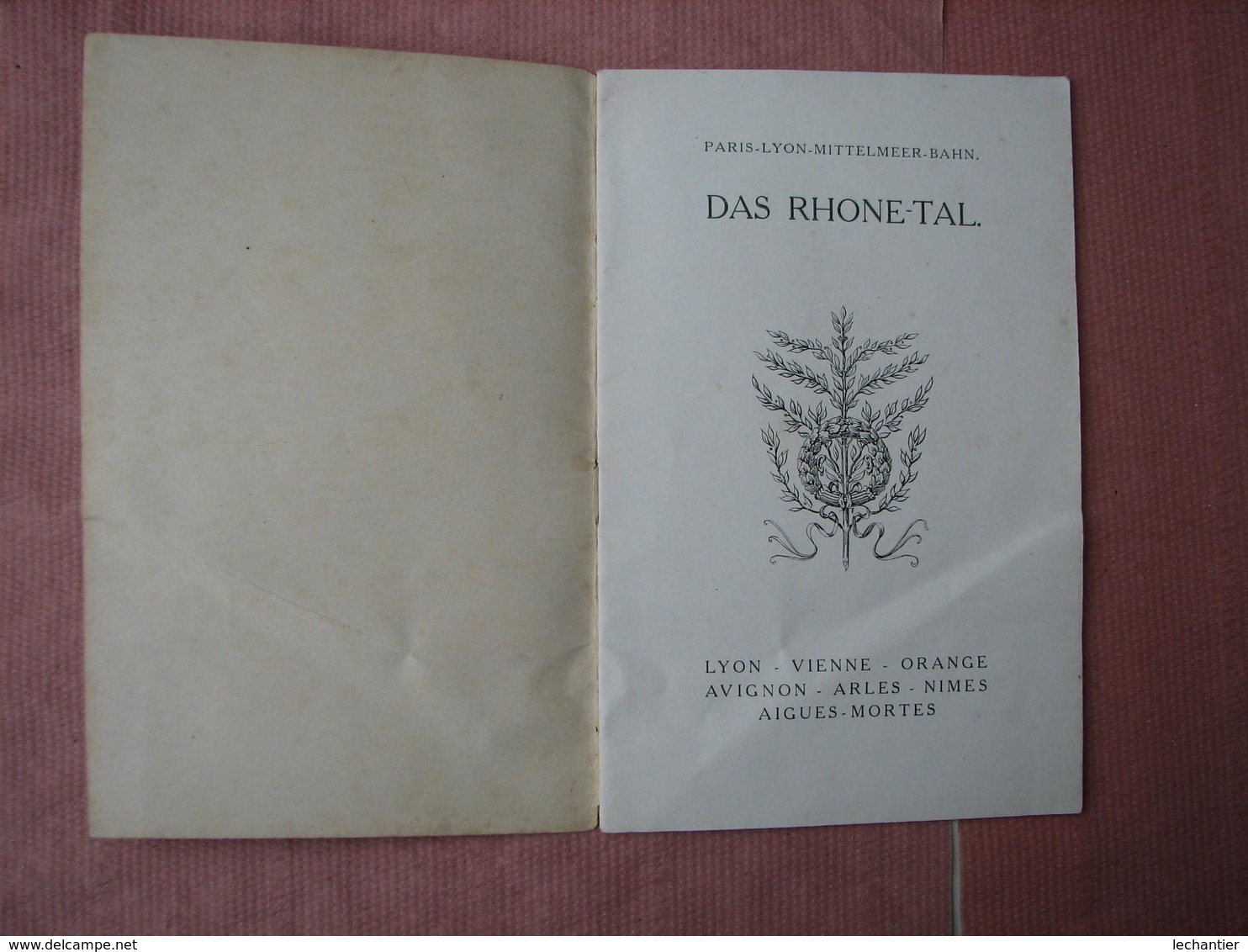 Chemin De Fer De Paris Et à La Méditéranée (pour Touristes Allemands) DAS RHONE TAL Vers 1920 - Railway