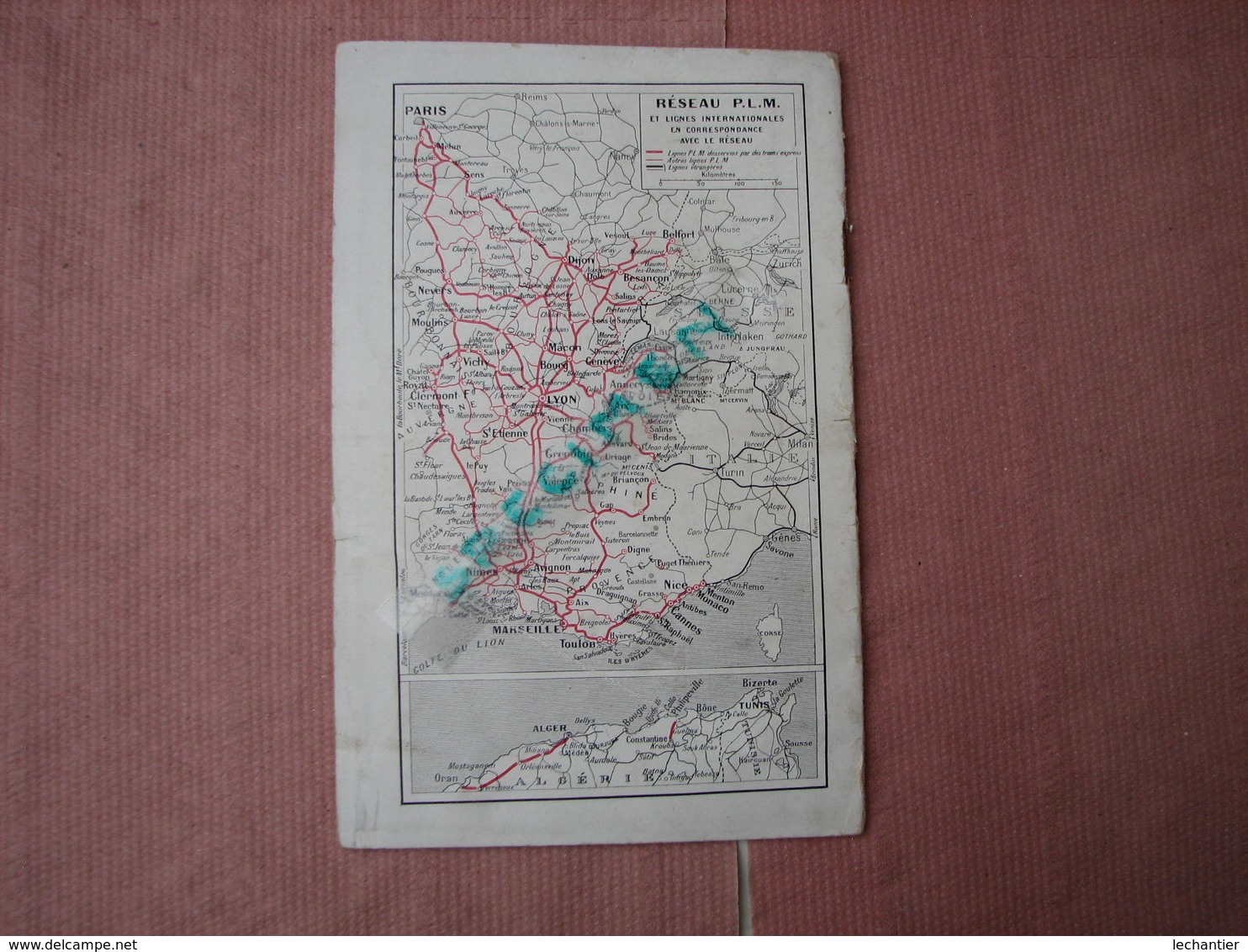 Chemin de fer de Paris et à la Méditéranée (pour touristes Allemands) DAS RHONE TAL vers 1920