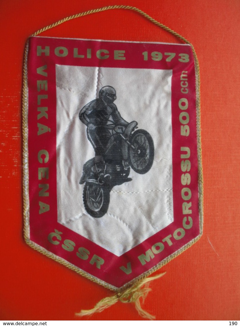 MOTOCROSS.MOTO CROSS.Flag.CSSR-HOLICE.FIM. - Habillement, Souvenirs & Autres