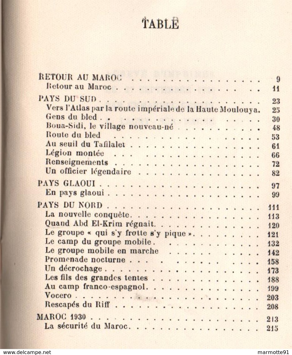 SUR LES MARCHES DU MAROC INSOUMIS ATLAS TAFILALET ABD EL KRIM LEGION GROUPE MOBILE COLONNE - Histoire