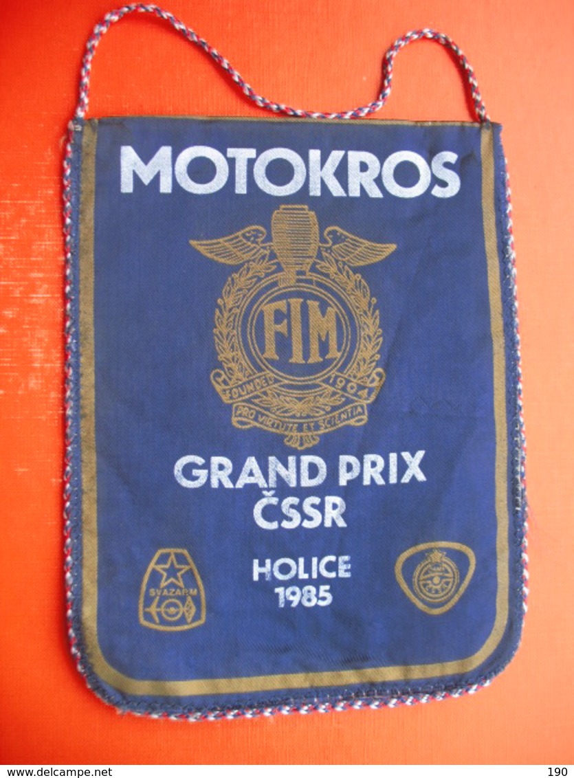 MOTOCROSS.MOTO CROSS.Flag.GRAND PRIX CSSR-HOLICE.FIM. - Abbigliamento, Souvenirs & Varie
