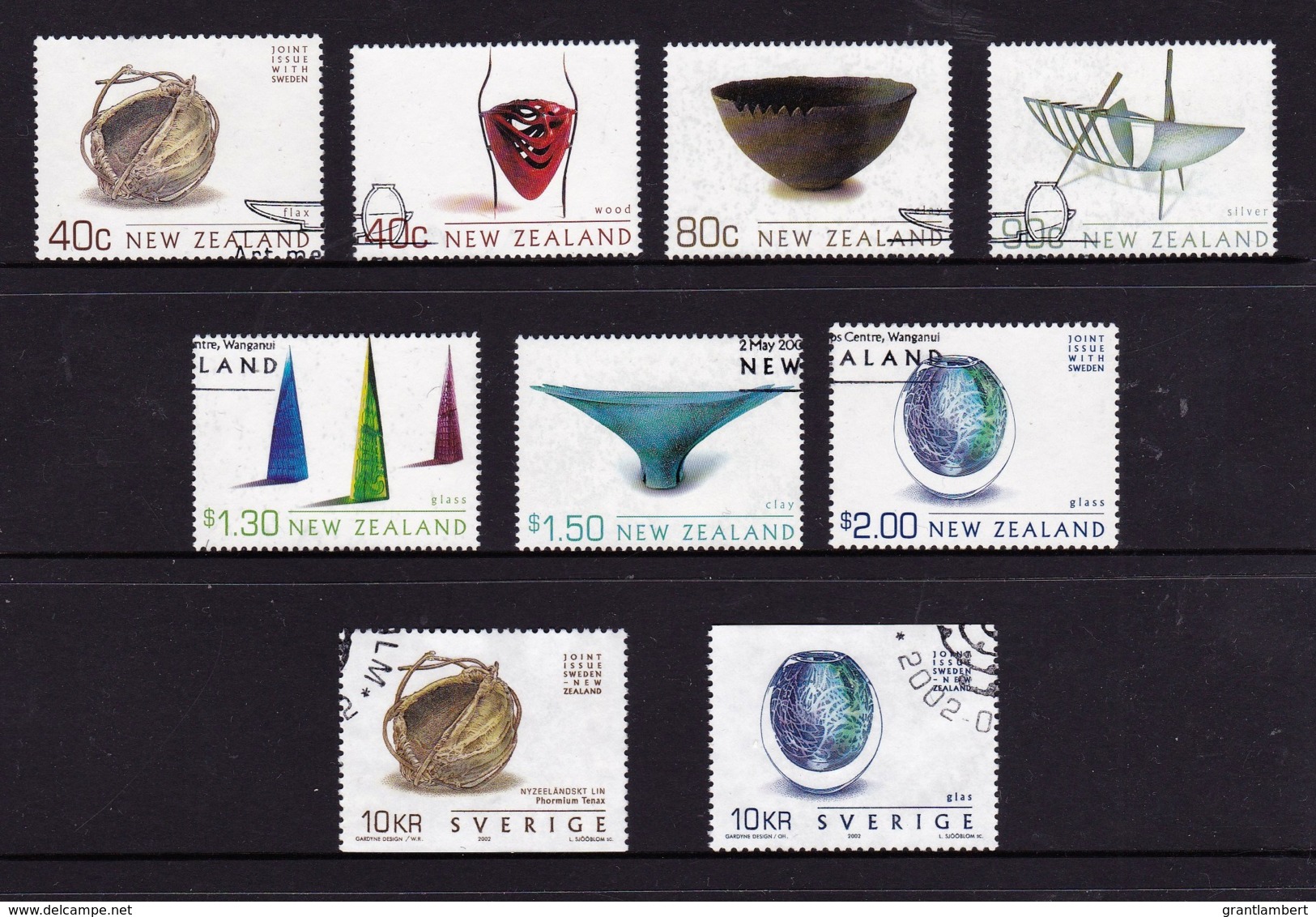 New Zealand 2002 Art Meets Craft Set Of 7 Used - Used Stamps