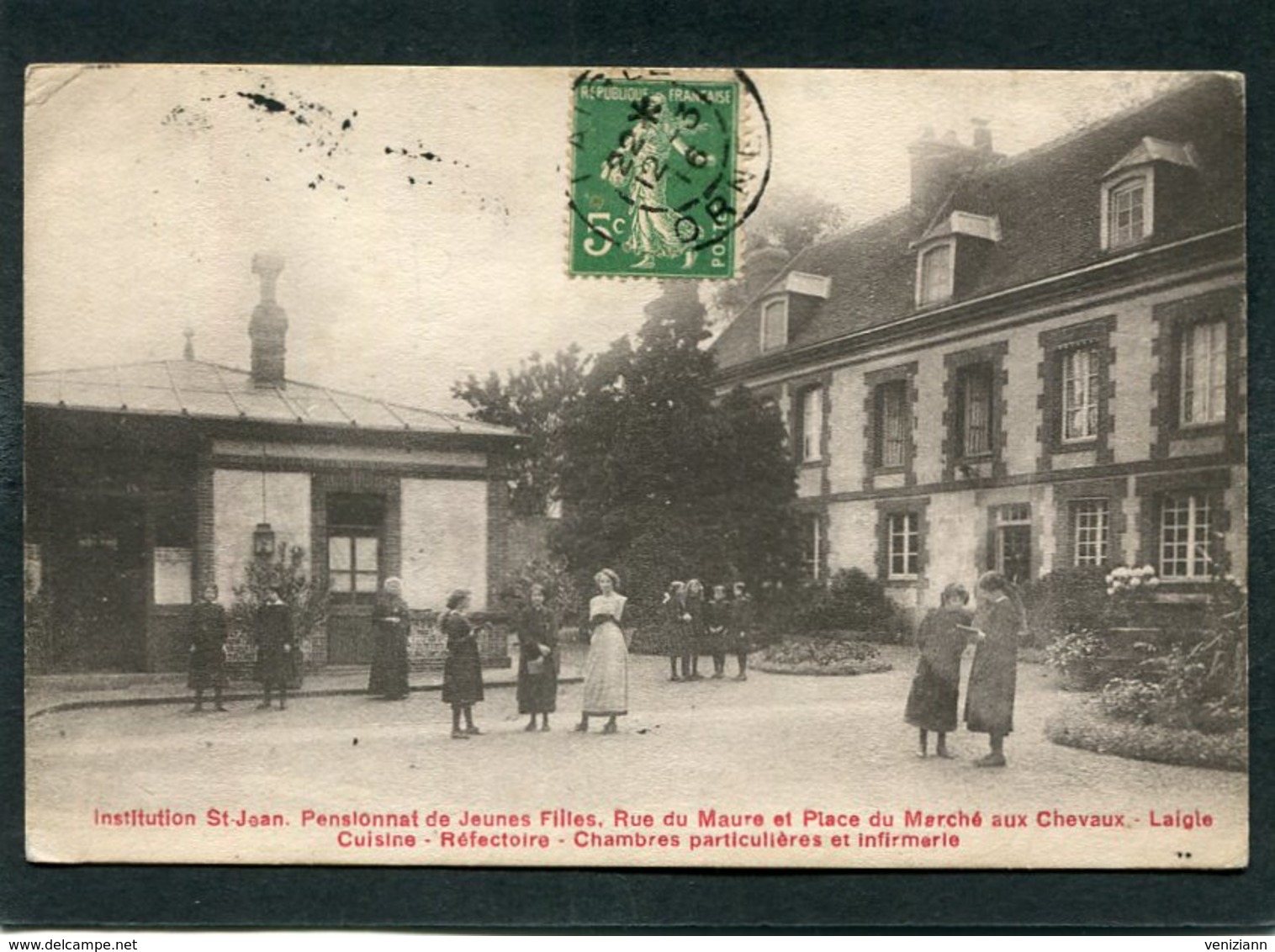 CPA - LAIGLE - Institution St Jean - Pensionnat De Jeunes Filles, Animé - L'Aigle