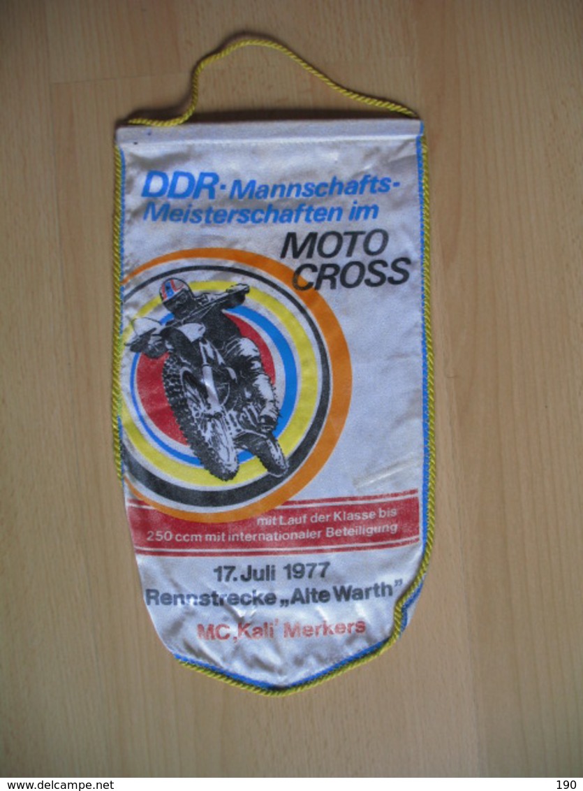 MOTOCROSS.MOTO CROSS.Flag.DDR.MC Kali Merkers.ADMV - Habillement, Souvenirs & Autres