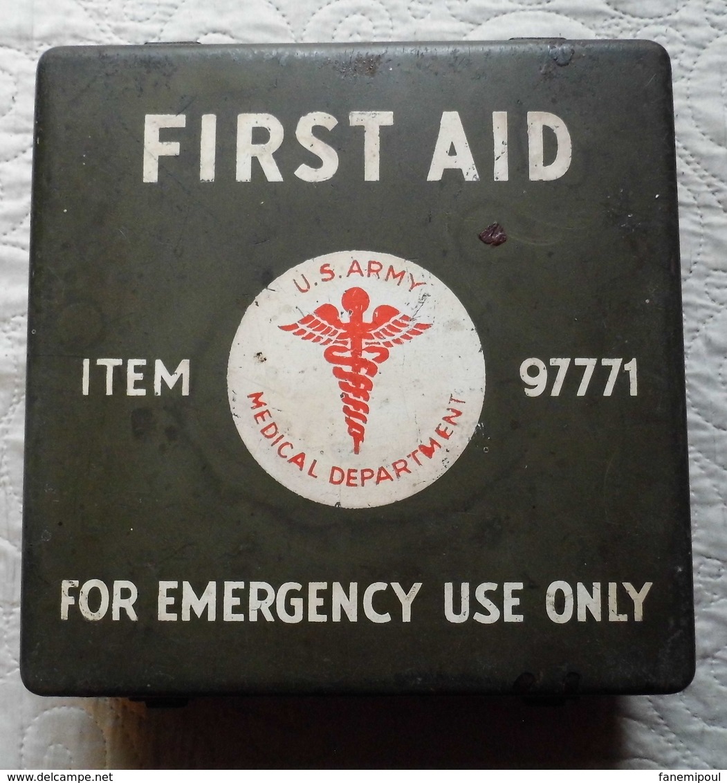 PETITE VALISETTE MÉTAL FIRST AID - U.S. ARMY - Equipement