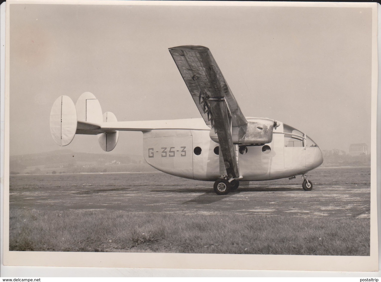 MILES  HDM 105 LIGHT TRANSPORT AEROVAN FUSELAGE HUREL DUBOIS ANGLO FRENCH  21 * 15 CM Aviation, AIRPLAIN, AVION AIRCRAFT - Aviación