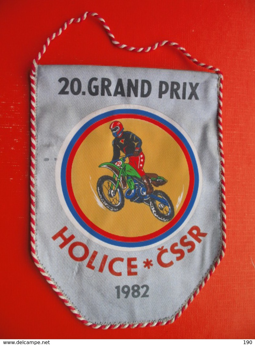 MOTOCROSS.MOTO CROSS.Flag.GRAND PRIX CSSR-HOLICE.FIM. - Bekleidung, Souvenirs Und Sonstige