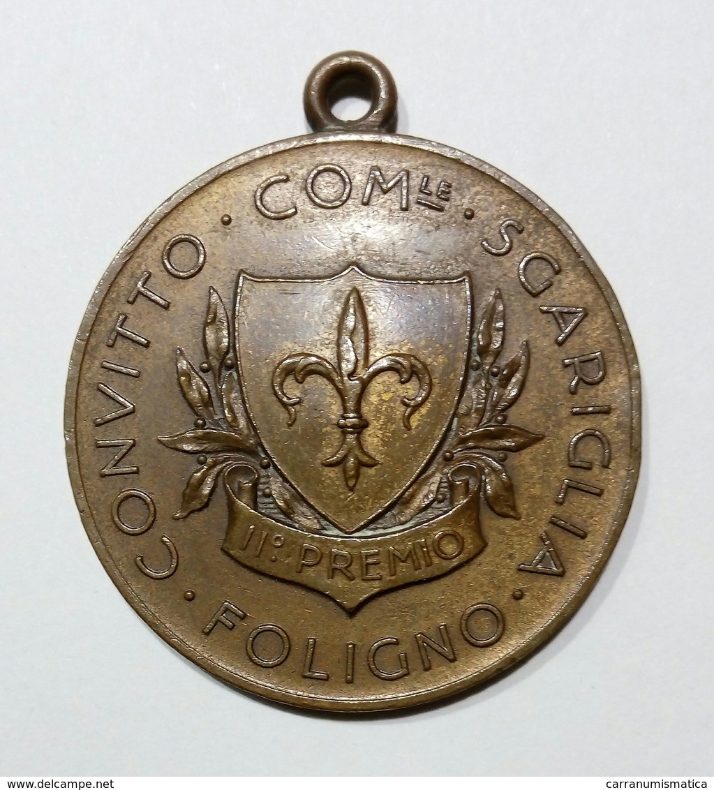 FOLIGNO - Convitto Comunale SGARIGLIA - Medaglia Per 2° PREMIO (Bronzo - 34 Mm - Prod. Johnson - Opus: E. Diano) - Autres & Non Classés