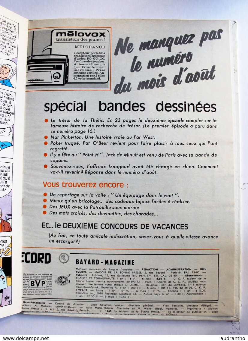 BD recueil du journal RECORD N°7 1965 Iznogoud Tne Beach Boys