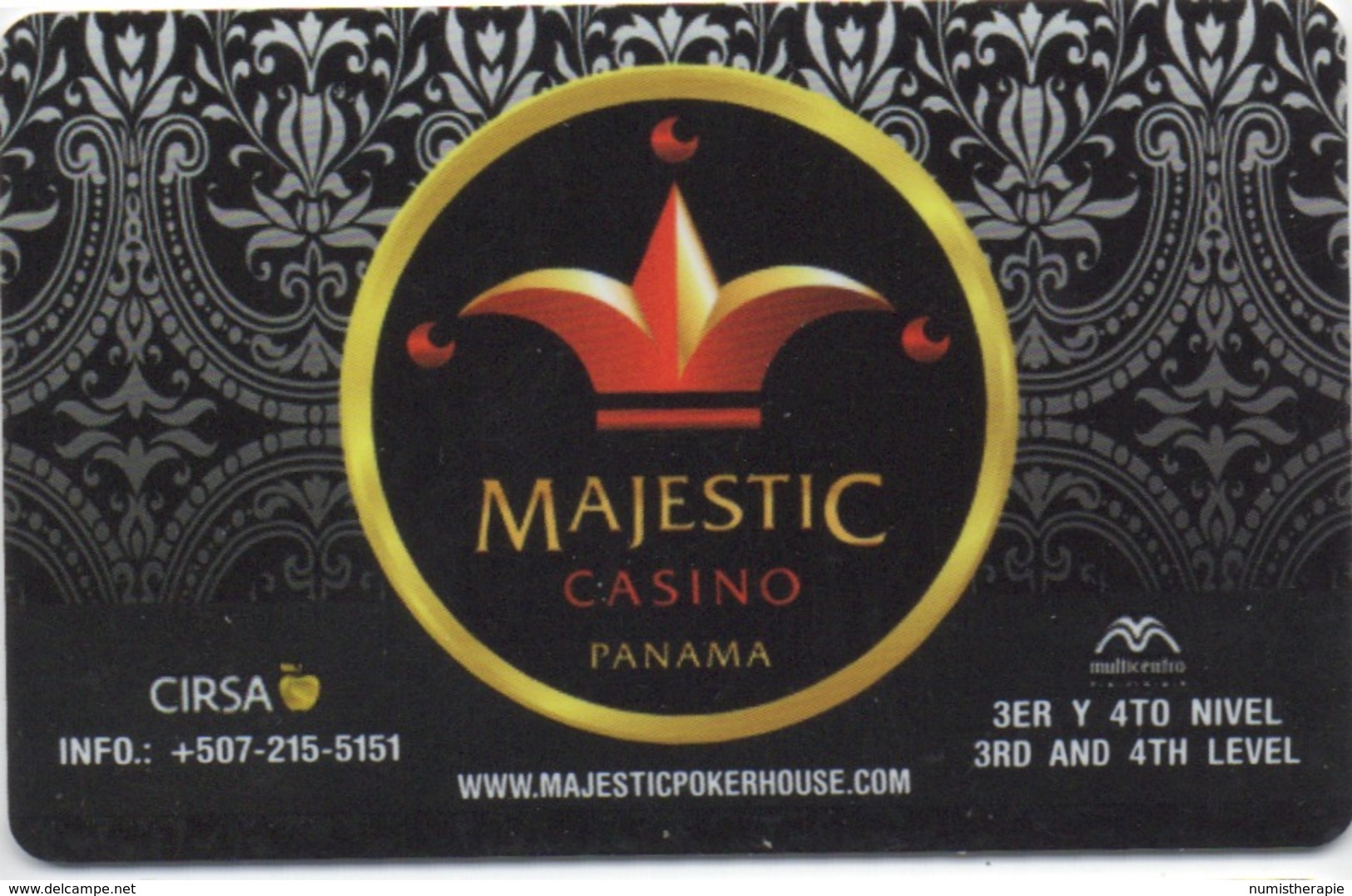 Carte Clé Hôtel Avec Pub Casino : PANAMA : Hard Rock Hotel Megapolis : Majestic Casino - Hotelkarten