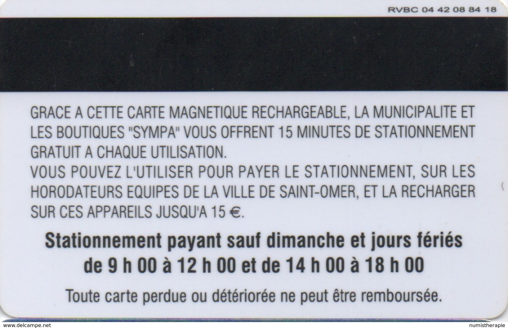 Carte De Stationnement Sur Horodateurs : Ville De Saint-Omer - Scontrini Di Parcheggio