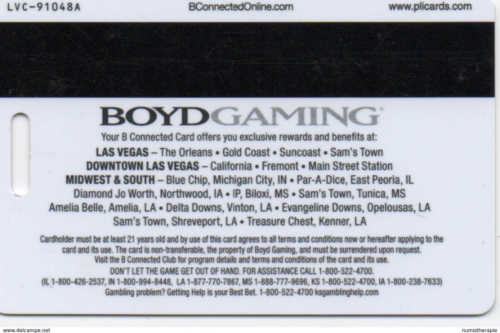 Boyd Gaming 40e Anniversaire B Connected Catégorie Ruby - Cartes De Casino