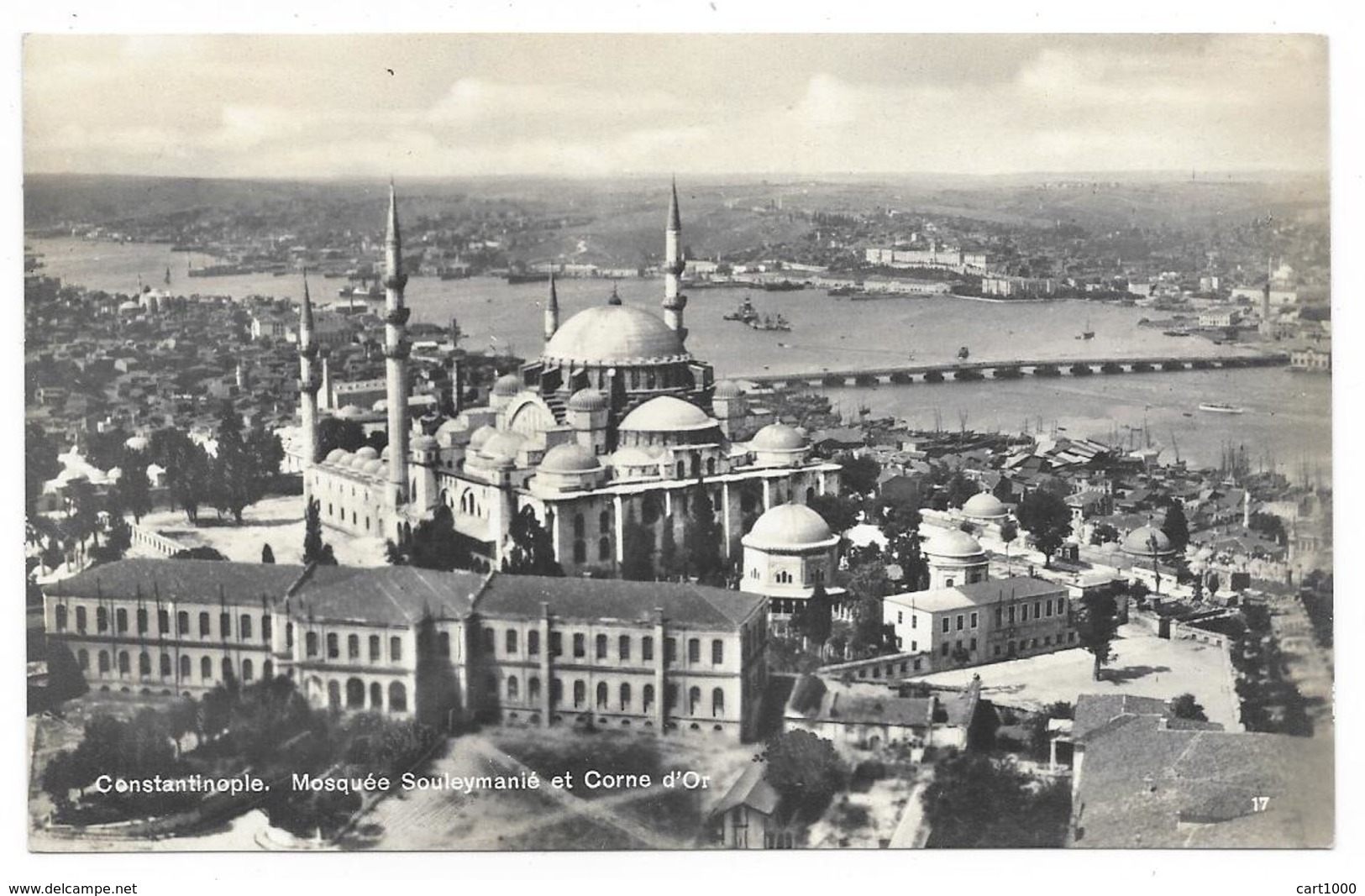 CONSTANTINOPLE MOSQUEE SOULEYMANIE ET CORNE D'OR 1928 - Turchia