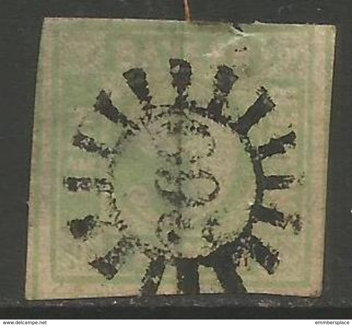 Bavaria - 1850-8 Numeral 9k Yellowish-green Used    SG 15 - Afgestempeld