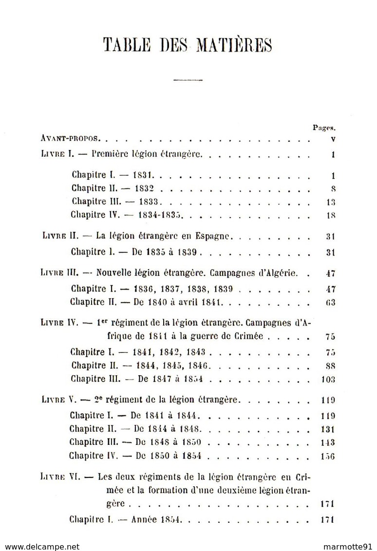 LEGION ETRANGERE DE 1831 A 1887 PAR GENERAL GRISOT  1888 HISTORIQUE  2 TOMES - Français