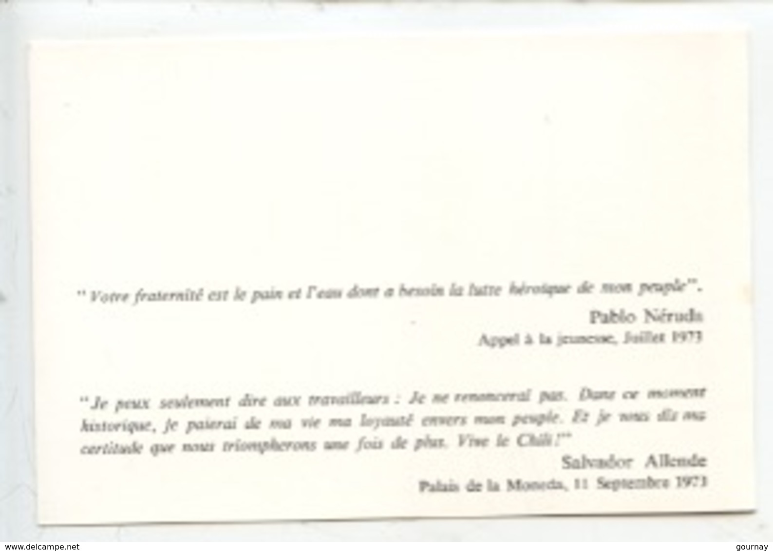 1974 Edouard Pignon 1905/1993 - Solidarité Chili Résistance Du Peuple (carte Double Vierge) - Peintures & Tableaux