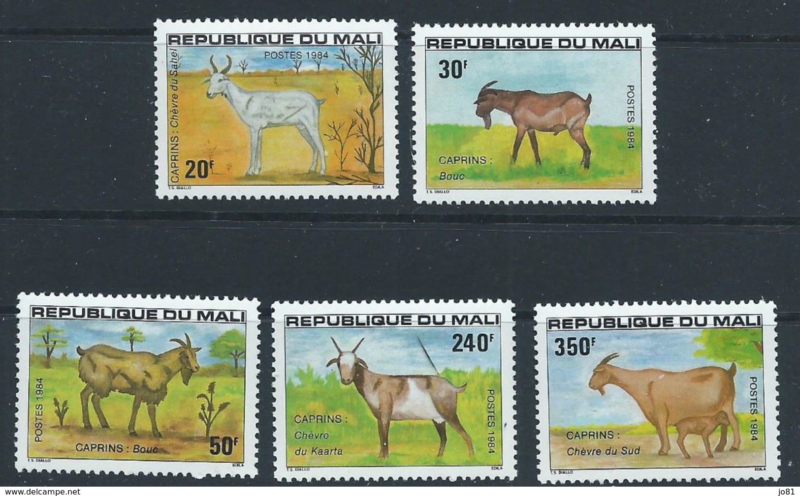 Mali YT 482-486 XX / MNH Chevre Goat - Malí (1959-...)