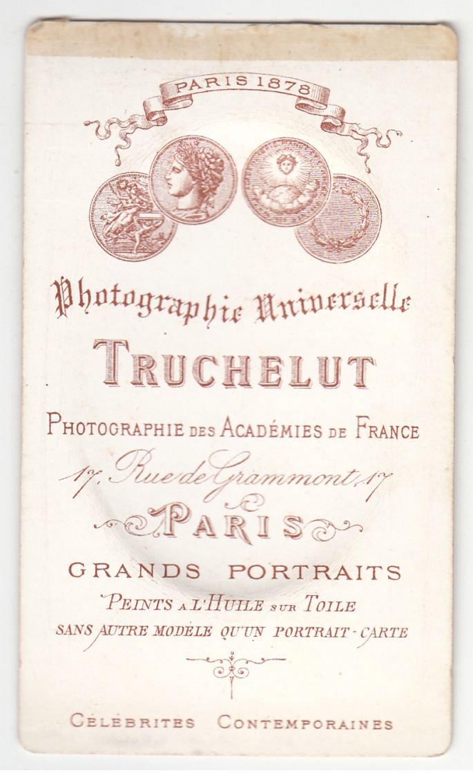 CDV Photografie: Trucuelut, Paris - Portrait Halbwüchiger Knabe Garçon Teenage Boy  #0177 - Old (before 1900)