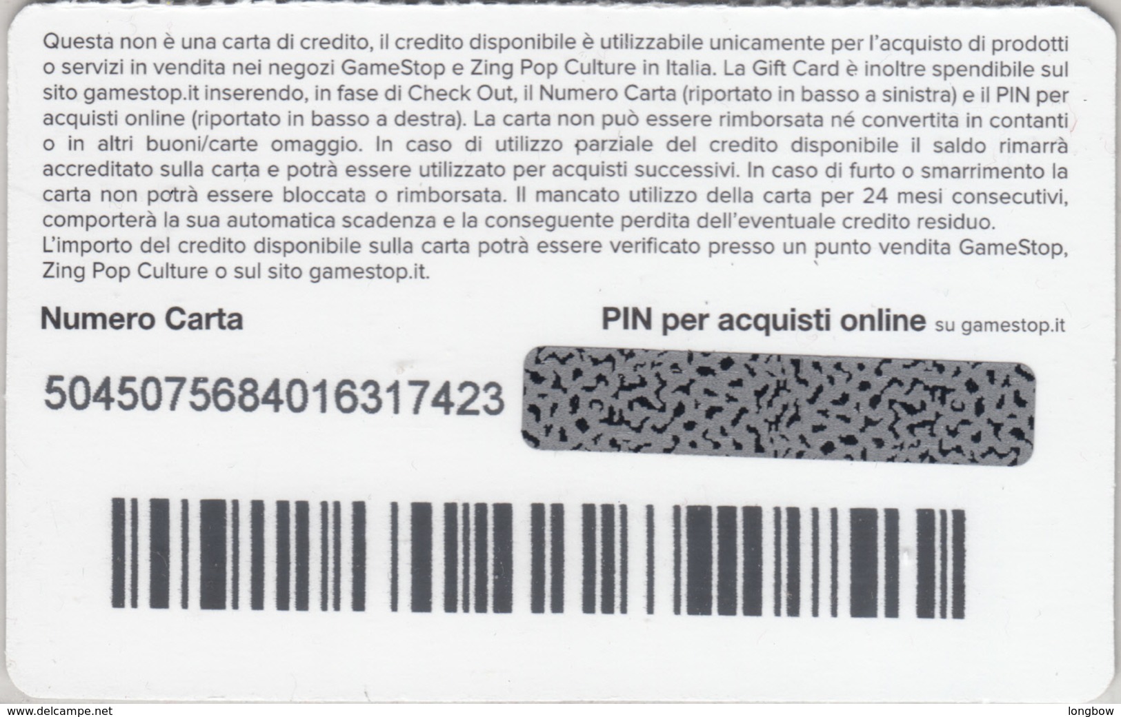 Gift Card Italy GameStop Power To The Players - Gift Cards