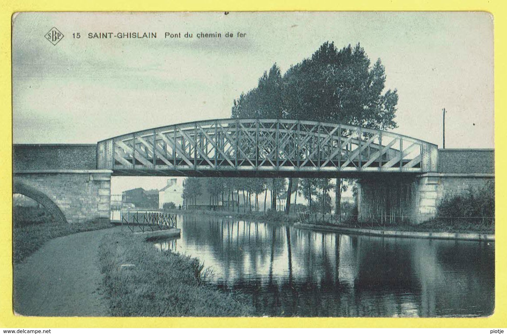 * Saint Ghislain (Hainaut - La Wallonie) * (SBP, Nr 15) Pont Du Chemin De Fer, Canal, Quai, Bridge, Brug, Rare, TOP - Saint-Ghislain